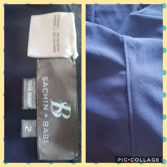 Sachin + Babi Embossed Leather Back Chiffon Blouse - Picture 4 of 6